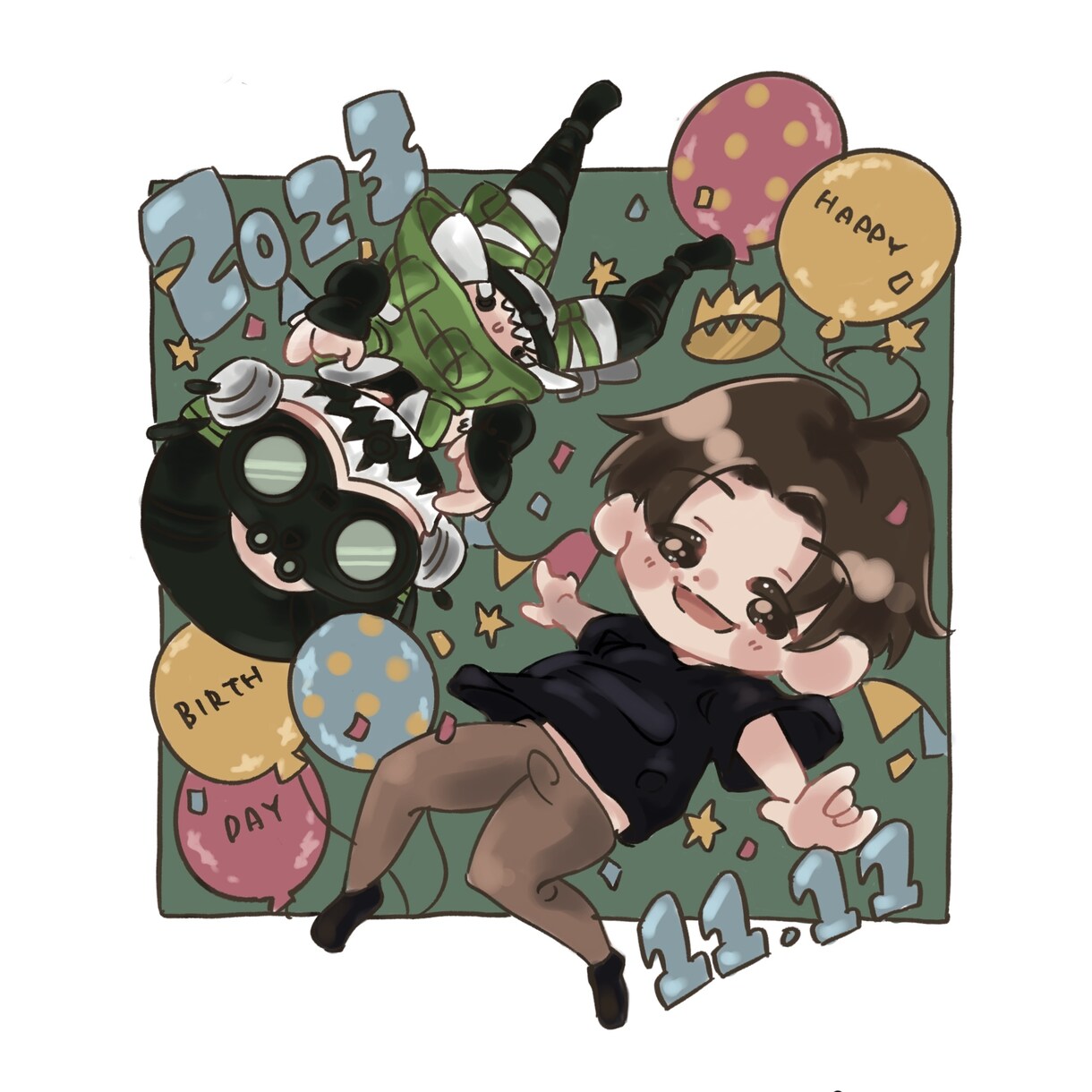 記念イラスト可愛く描きます "人"を主に描かせていただきます。 イメージ3