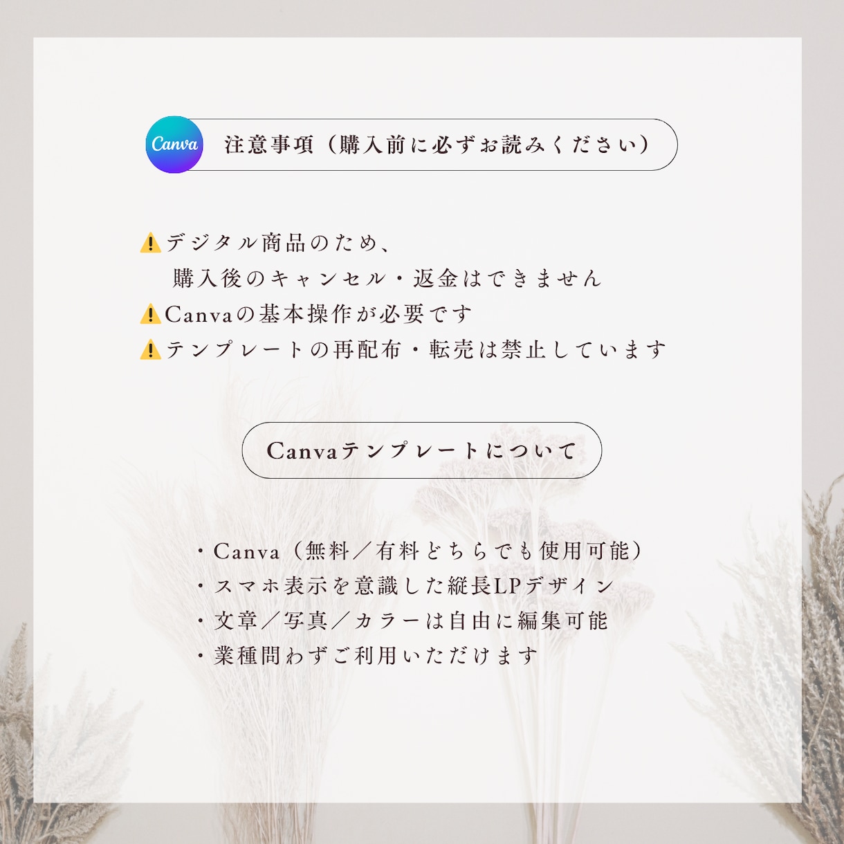 サロン向け☆差し替えて使うLPテンプレを販売します Canva無料版対応/文章例入り/簡単な使用ガイド付き イメージ8