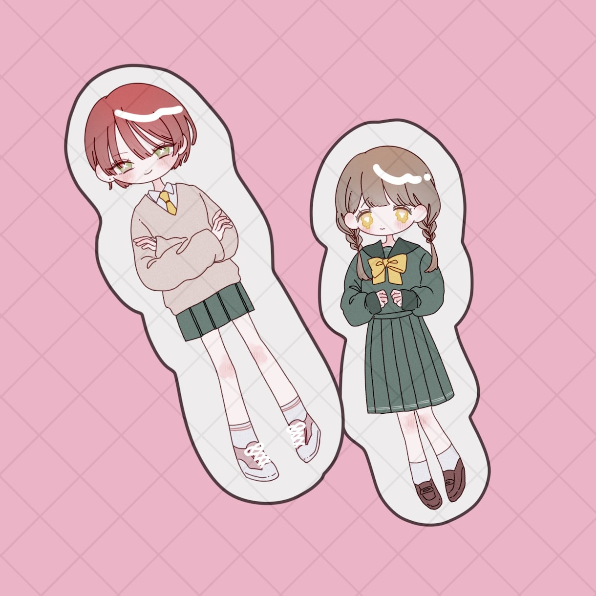 2.5~4頭身デフォルメ描きます ポーズ指定◎洋服描き込み◎のデフォルメイラストです！ イメージ4