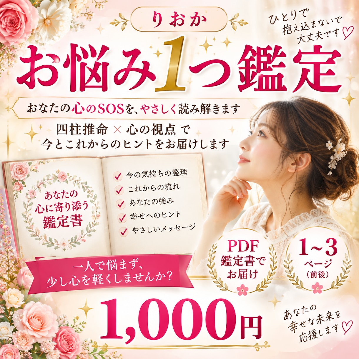 あなたの心のSOSを丁寧に読み解きます 今いちばん気になるお悩みを1つお聞かせください イメージ1