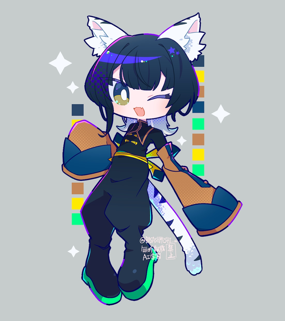 ポップで目を惹くデフォルメイラストを描きます サムネイルやグッズにオススメの全身デフォルメイラスト！ イメージ3