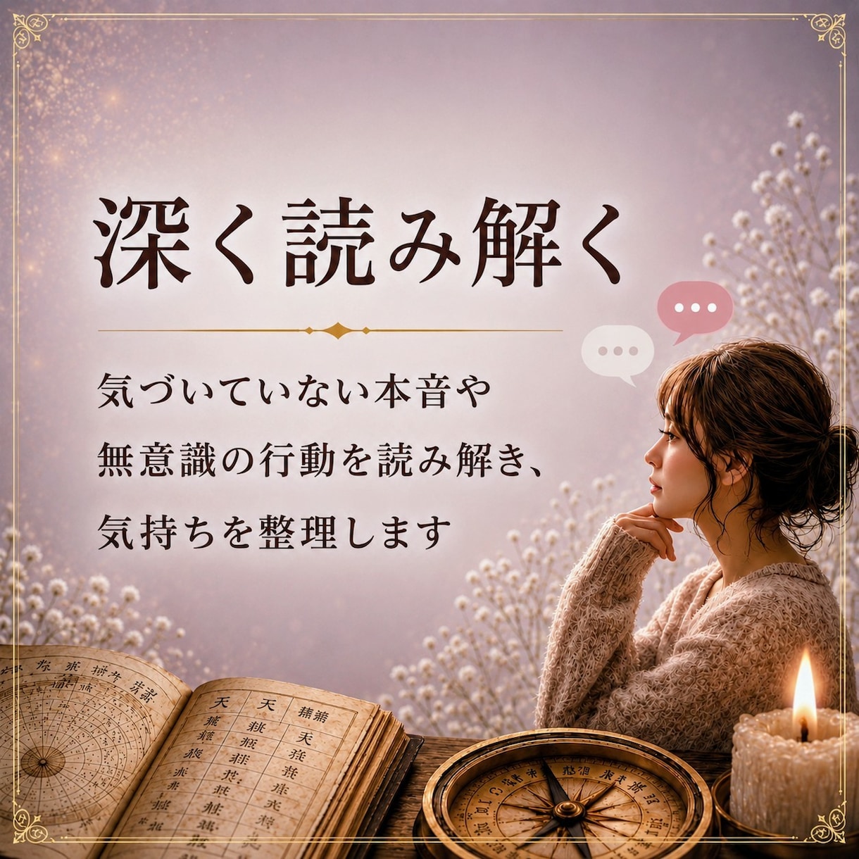 四柱推命で、無意識のクセを徹底的に紐解きます 生きづらさの答えはあなたの中に。一緒に探す対話鑑定 イメージ1
