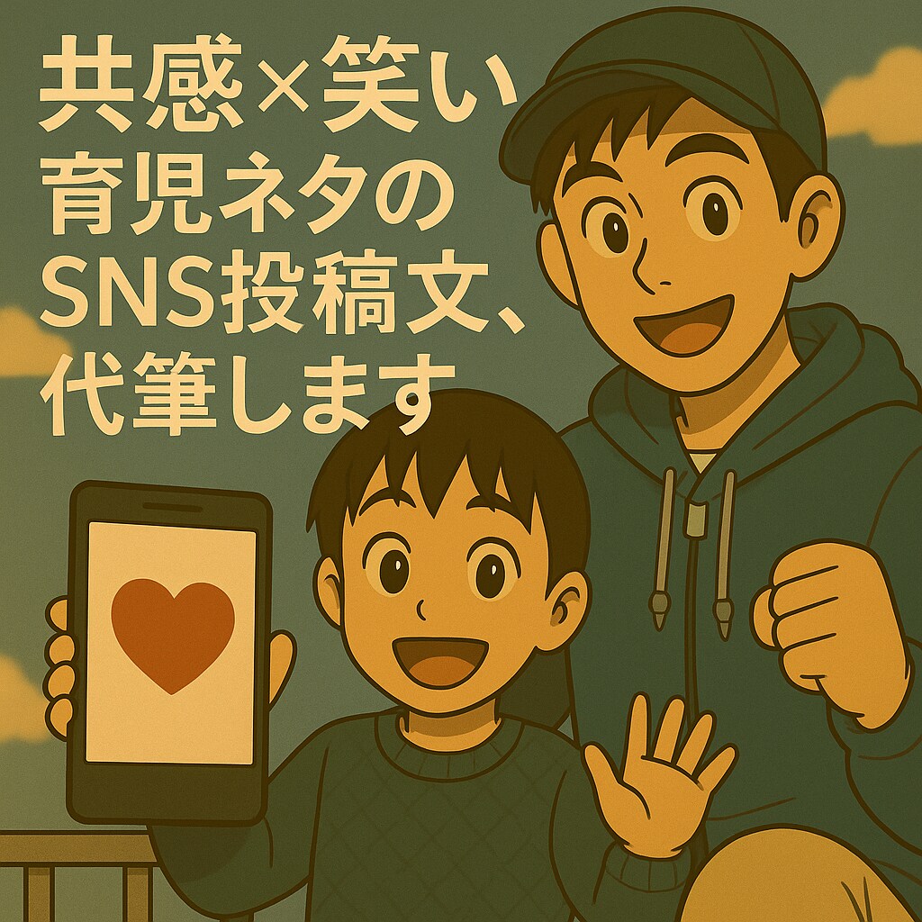 共感×笑い　育児ネタのSNS投稿文つくります 育児あるあるを読まれる投稿文に変換！ イメージ1