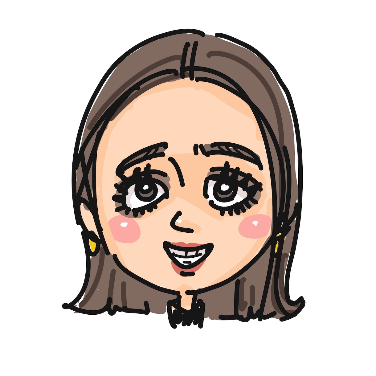シンプルでカワイイ！インパクトある似顔絵描きます snsアイコン・ビジネス名刺等に！似顔絵で貴方をアピール イメージ2
