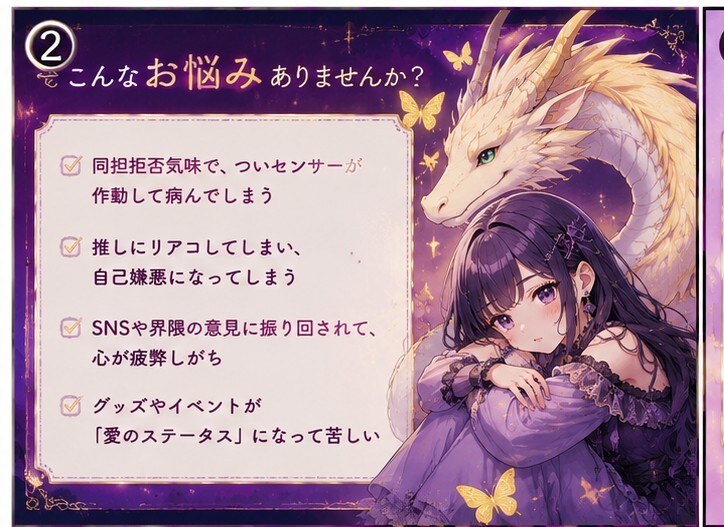 オタクならではのお悩みを否定せず寄り添います 龍カードを使ってのオタク人生相談です！シンクロがおきるかも？ イメージ2