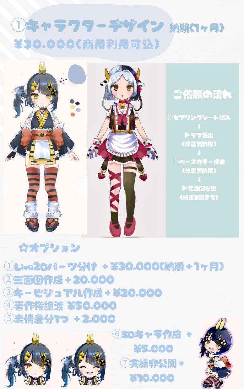 全て商用利用可能込、可愛いイラスト描きます キャラクターデザインからアイコン作成まで何でも承ります！ イメージ2