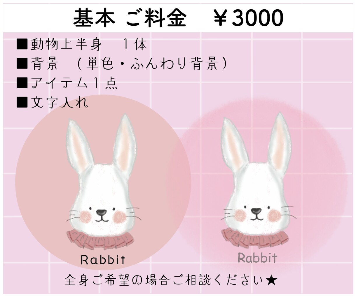 きゅんと可愛い印象的な動物SNSアイコン作ります デザインに拘りたい方向けオーダーメイド背景も作成します★ イメージ2