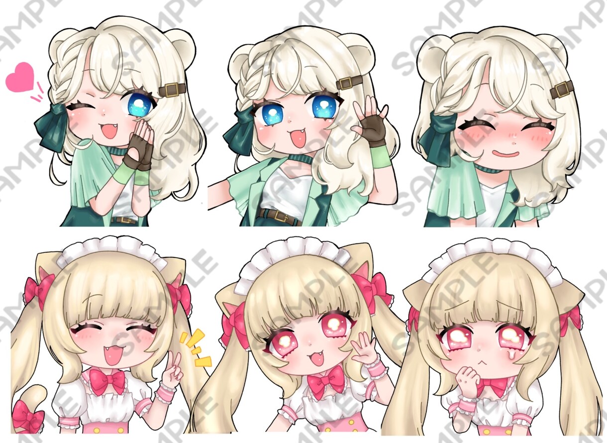 かわいいデフォルメイラスト描きます かわいいちびキャラ描きます！アイコンやグッズなどにどうぞ！ イメージ3