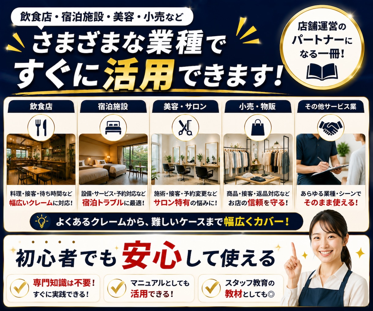 店舗向けクレーム返信文100例をコピペできます 謝罪・返金・理不尽要求までコピペで対応 イメージ5