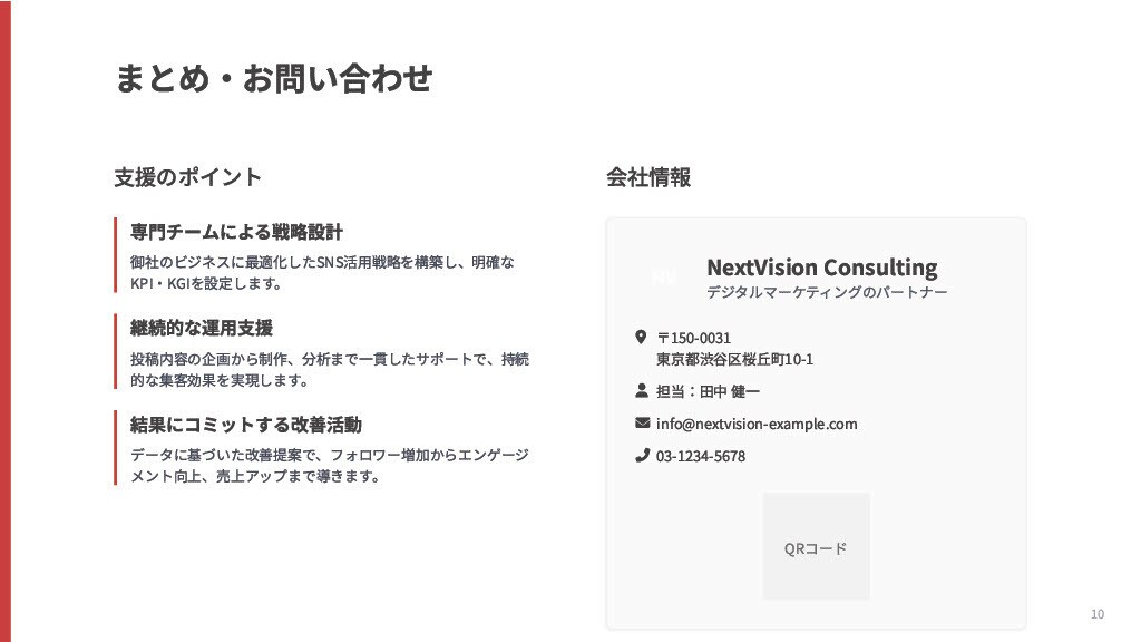 分かりやすい×魅せる/プレゼン資料デザインします ヒアリングシートの記入で完結。無料サンプルで仕上がりを確認！ イメージ10