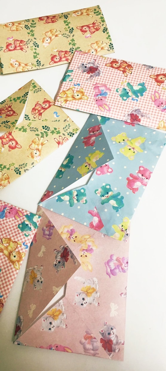 デザインペーパーを使用した封筒を作成いたします [封筒としてだけでなくポチ袋にもなります］ イメージ2