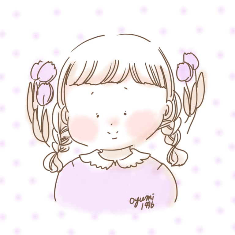 ゆるふわ可愛い女の子アイコンお描きします 可愛いレース・花の枠付き、カラフル、ゆるふわ、線なし イメージ3