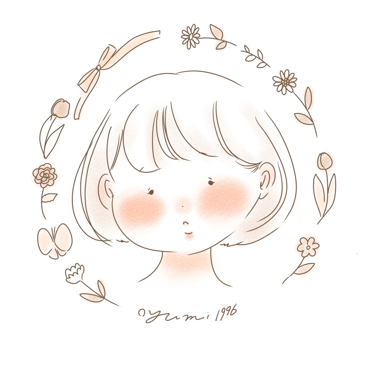 シンプルな似顔絵、アイコンをお描きします SNS、プロフィール画像、ゆるふわイラスト イメージ5