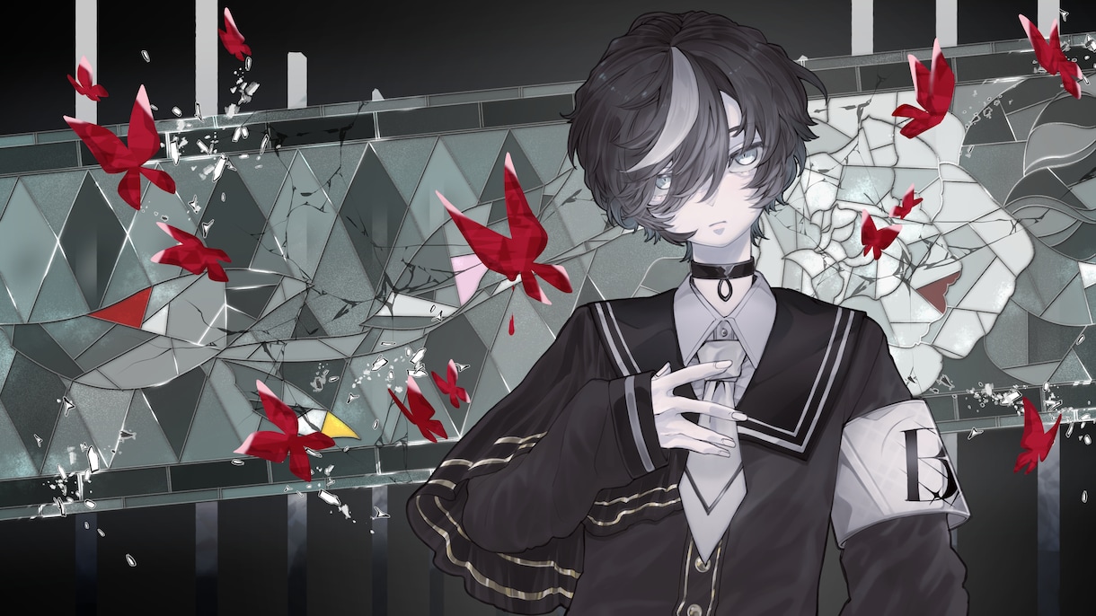 一枚絵/MV等☆かっこいいイラスト描きます 実績100件以上！グッズ/アイコン/立ち絵もお任せください✨ イメージ9