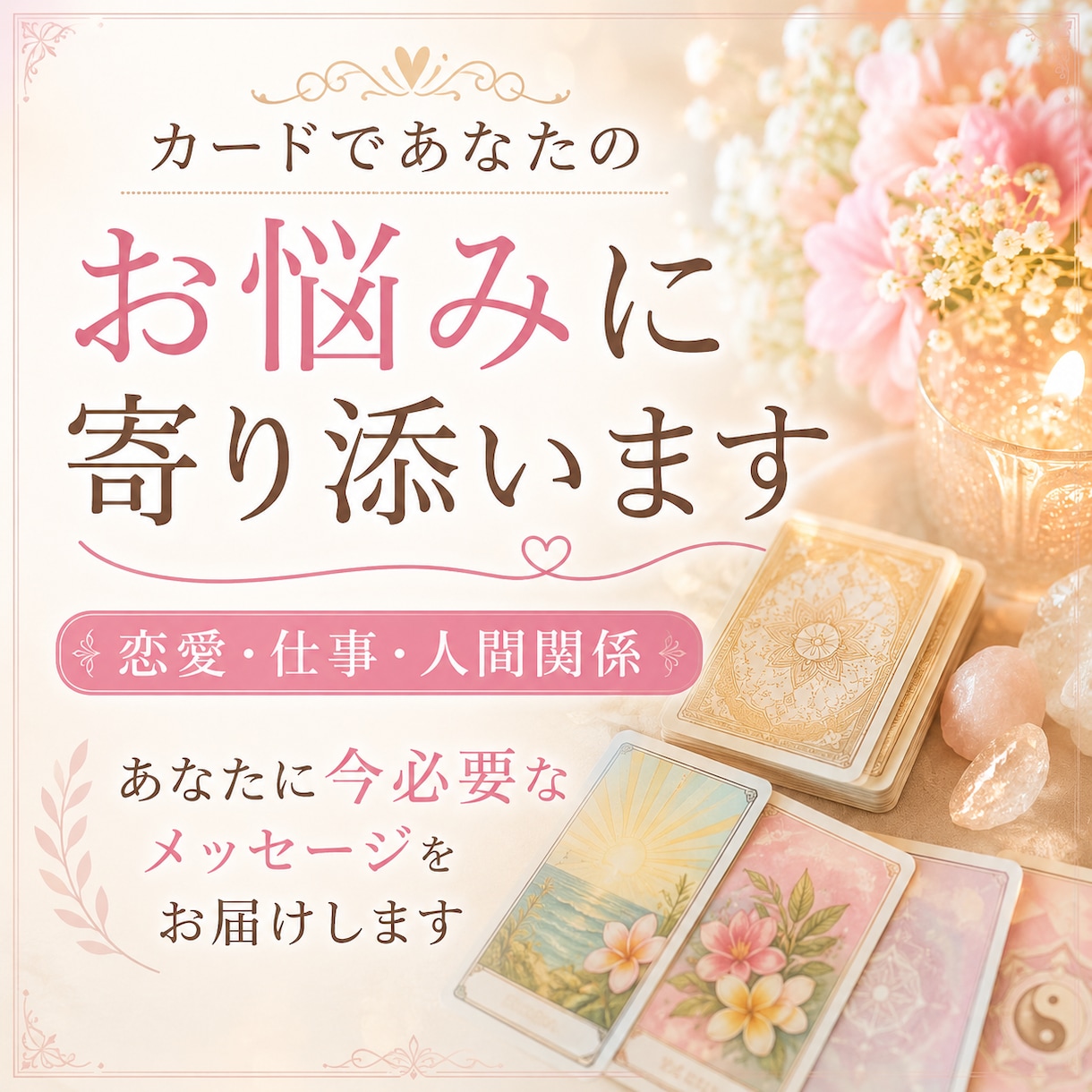 カードであなたのお悩みに寄り添います あなたに今必要なメッセージをお届けします イメージ1
