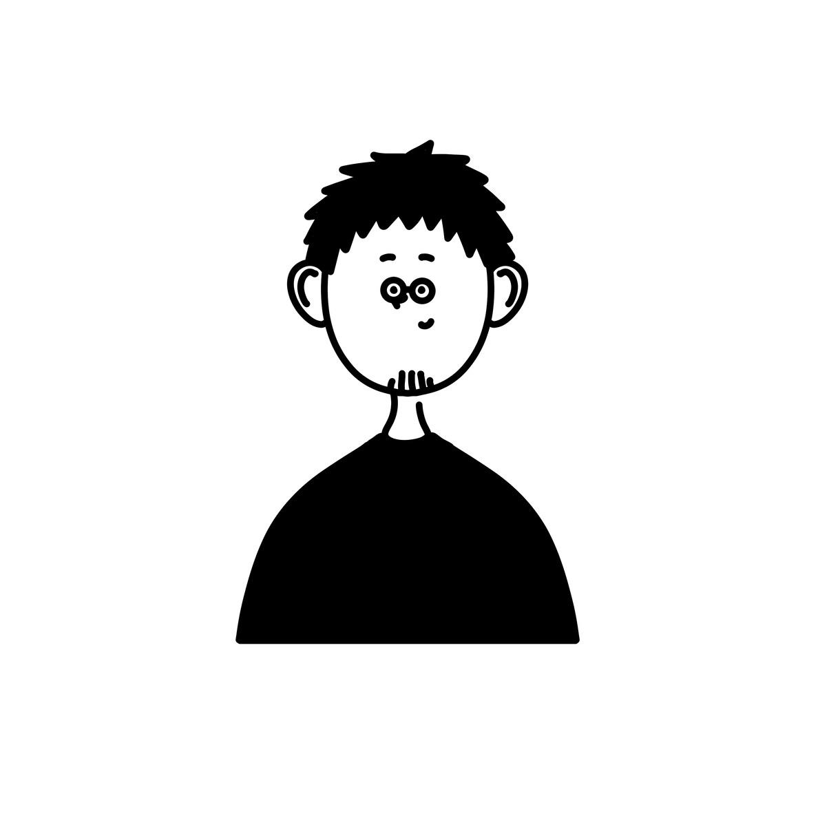 白黒のシンプルなアイコンを提供します 汎用性の高い白黒の人物イラストを破格で提供いたします！ イメージ5