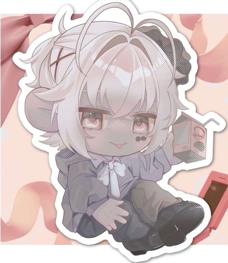 2.5頭身の商用利用可能なミニキャラをお描きします 優しくて儚いオリジナルミニキャラ イメージ2