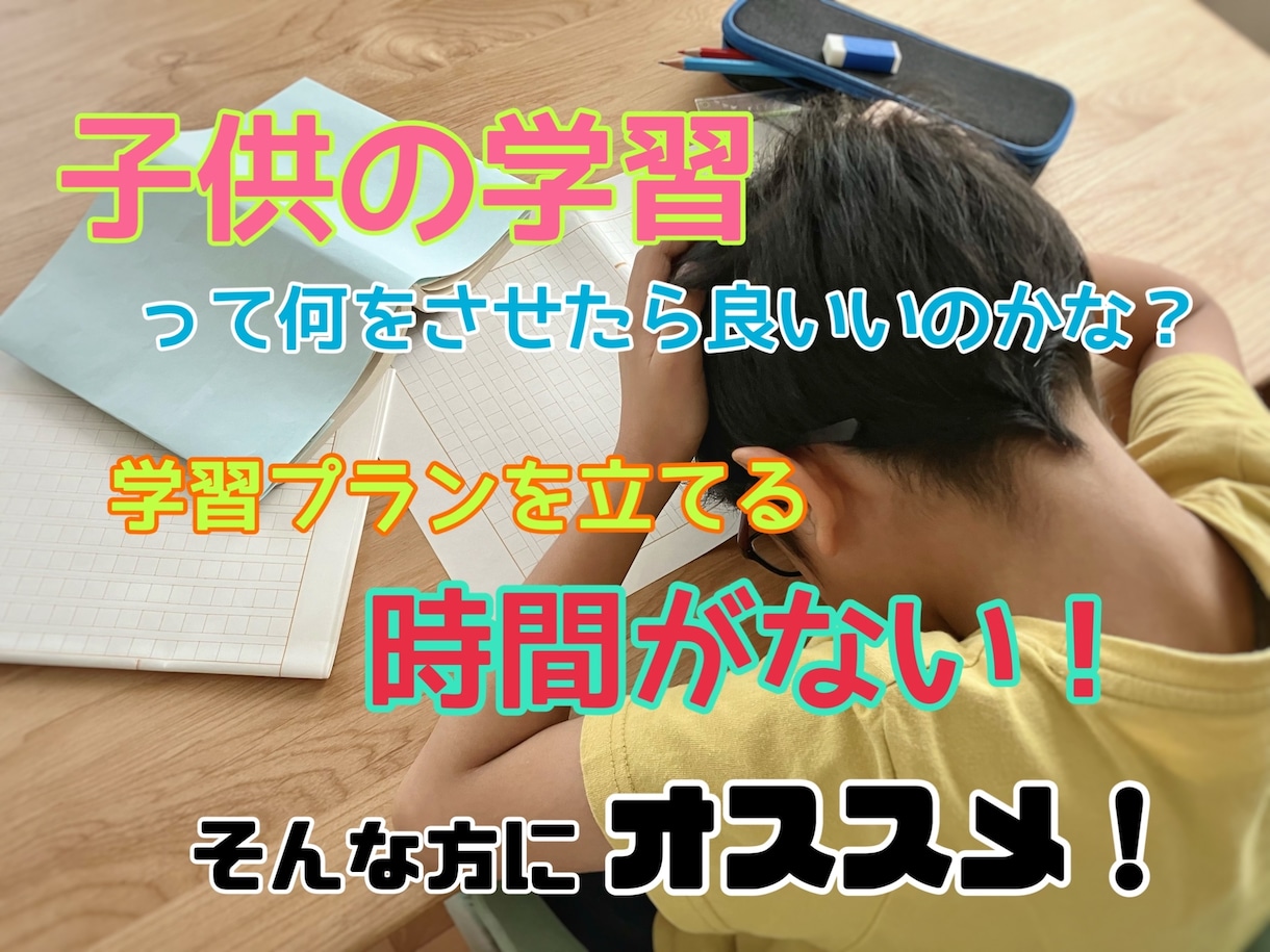 こども学習カリキュラムを作成します 元塾講師で現役パパが一人一人に合う学習カリキュラムをご提案！ イメージ2