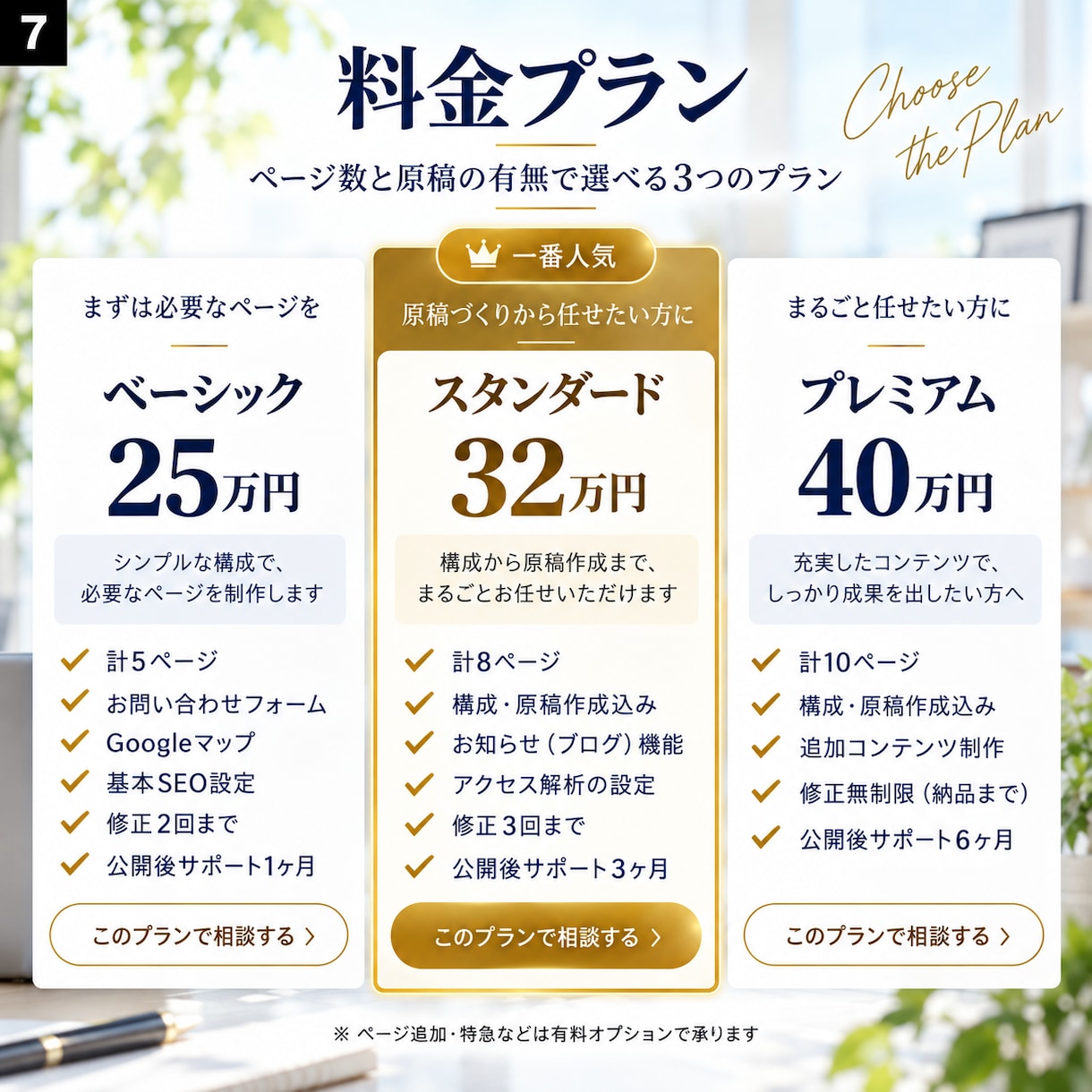 自分で更新できる会社・お店のホームページを作ります WordPressで5ページから。公開まで一括 イメージ7