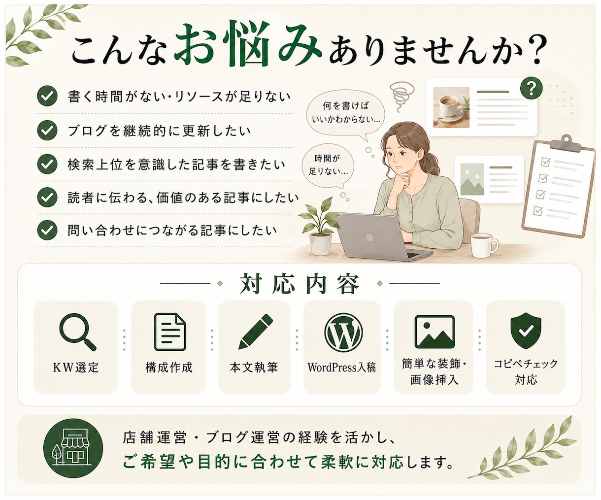 集客につながるSEO記事を書きます 店舗運営経験を活かして丁寧に執筆 イメージ2