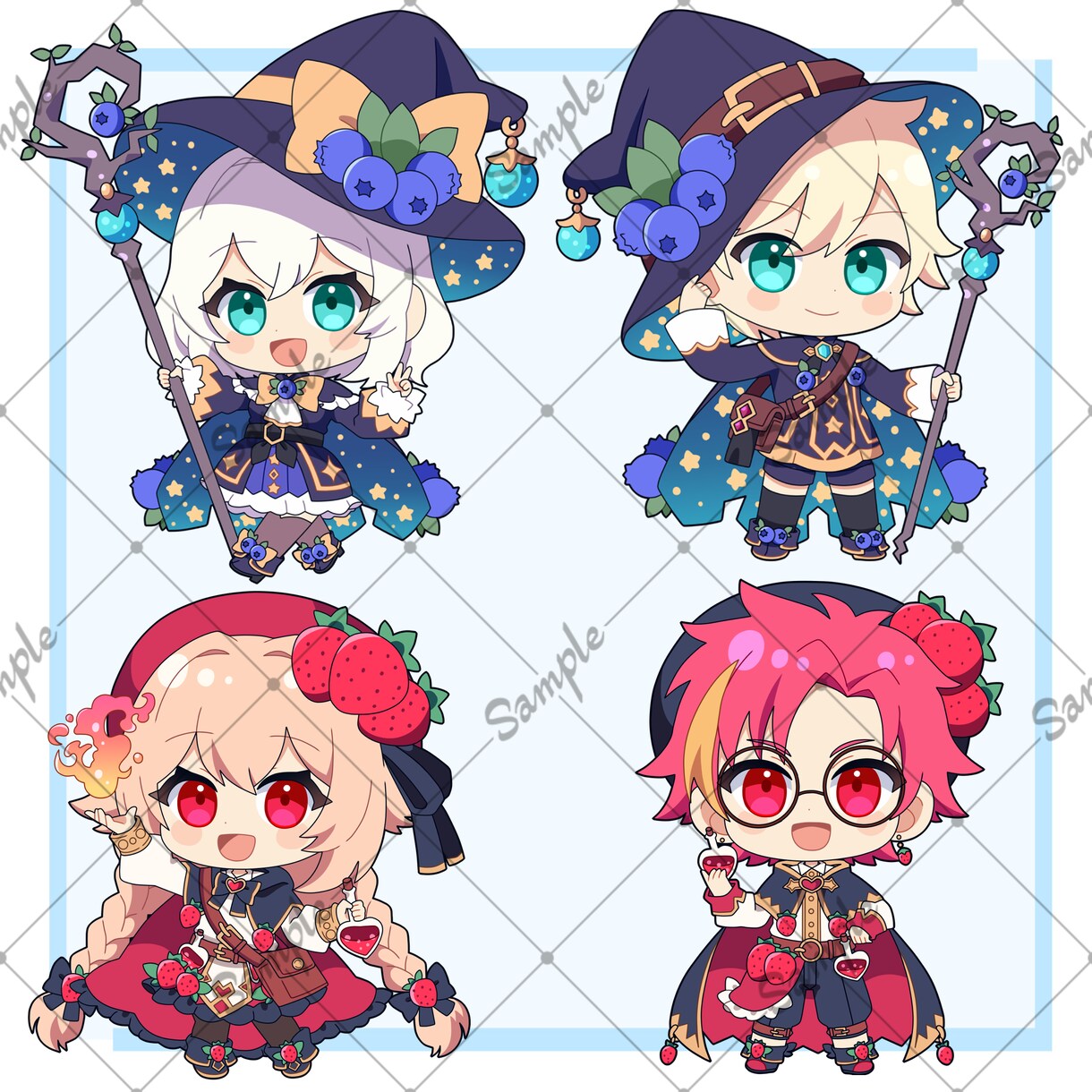 商用利用無料！可愛いミニキャライラスト制作します 配信用・グッズ用にもOK！かわいいミニキャラ制作します！ イメージ3