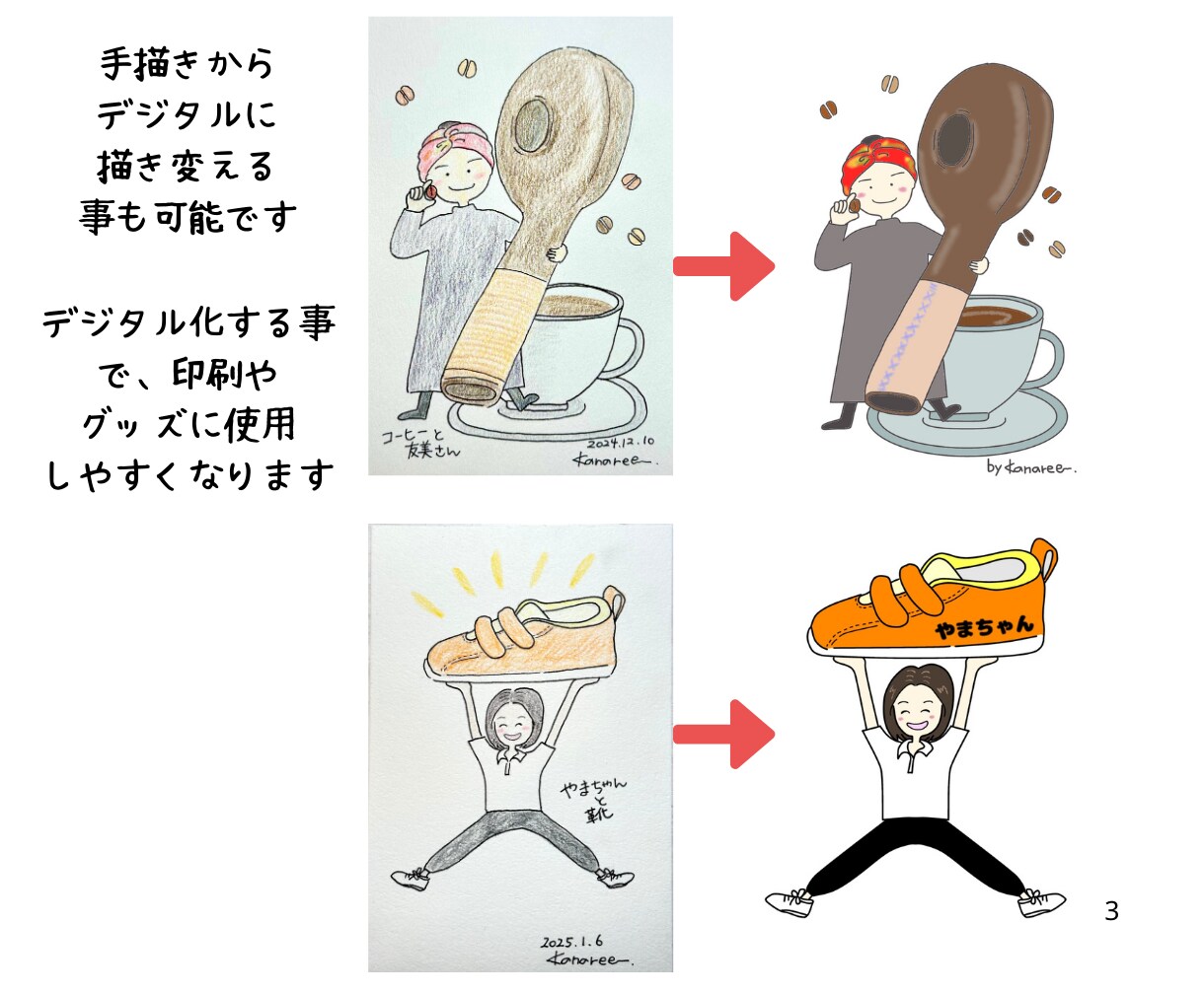 そっくりじゃない雰囲気似顔絵お描きします あなたの好き♡と一緒に描くことであなたの個性を表現します♪ イメージ2