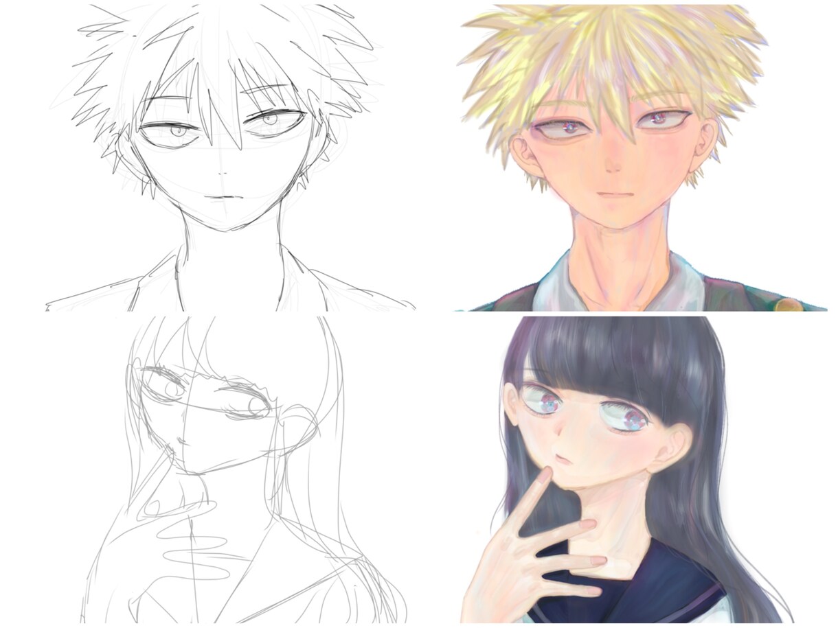 SNSアイコン等に！透明感のあるイラスト描きます 雰囲気のあるイラストアイコンで周りと差をつけてみませんか？ イメージ4