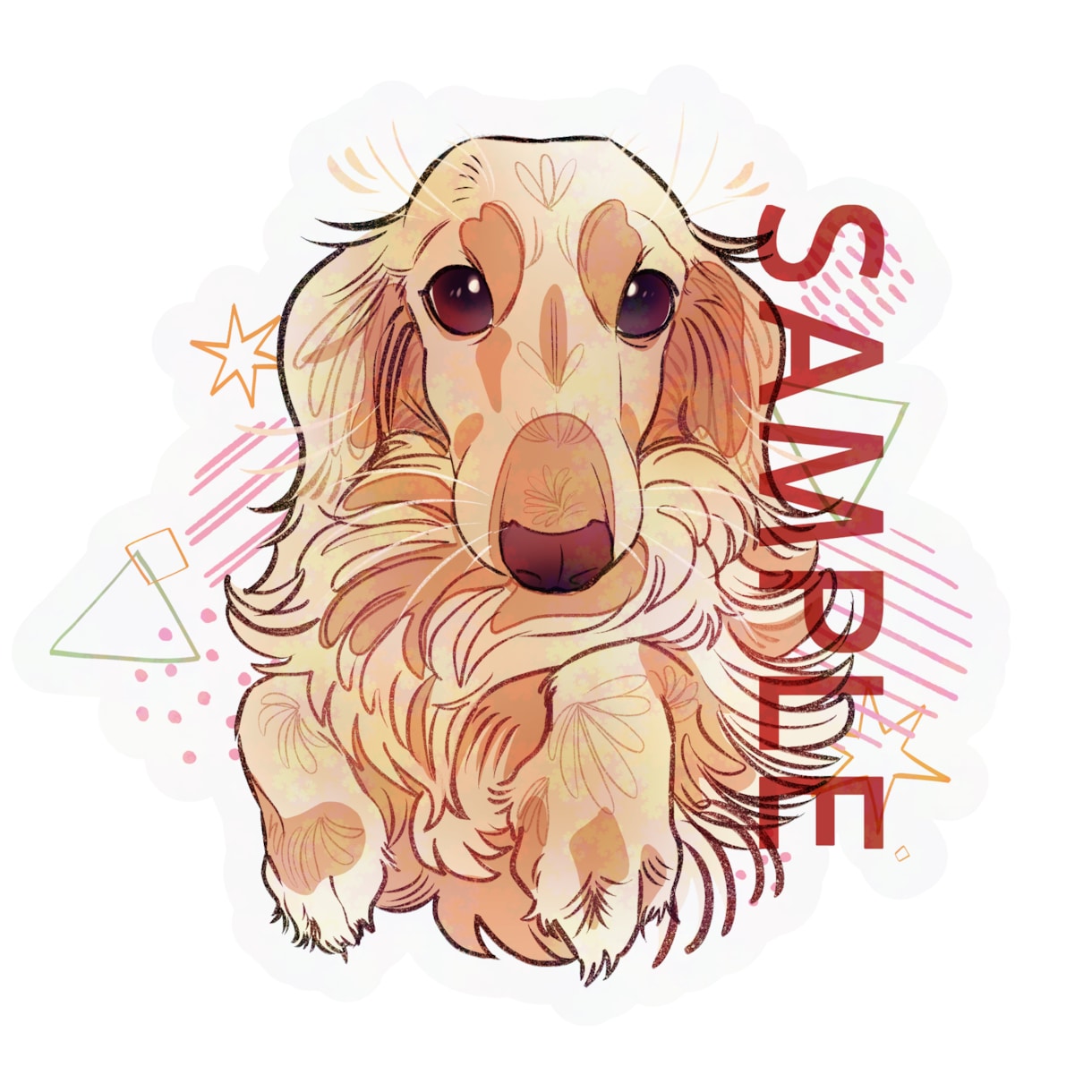 愛犬のオーダーメイド似顔絵描きます うちの子グッズ制作にもピッタリ！ イメージ1