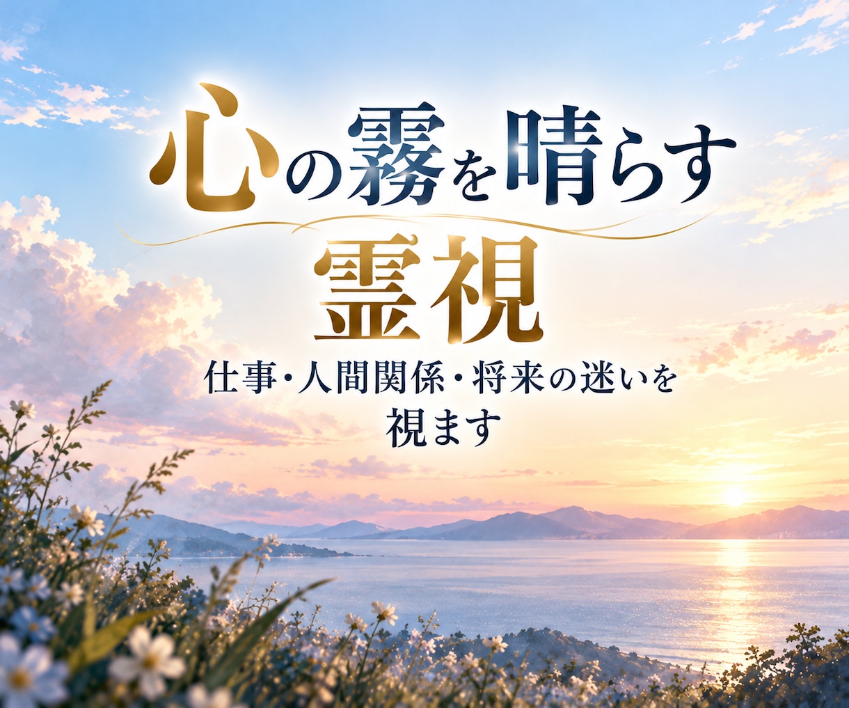心を晴らす霊視｜仕事・人間関係・将来の迷いを視ます ひとりで抱えた迷いに、そっと灯りをともす霊視です イメージ1