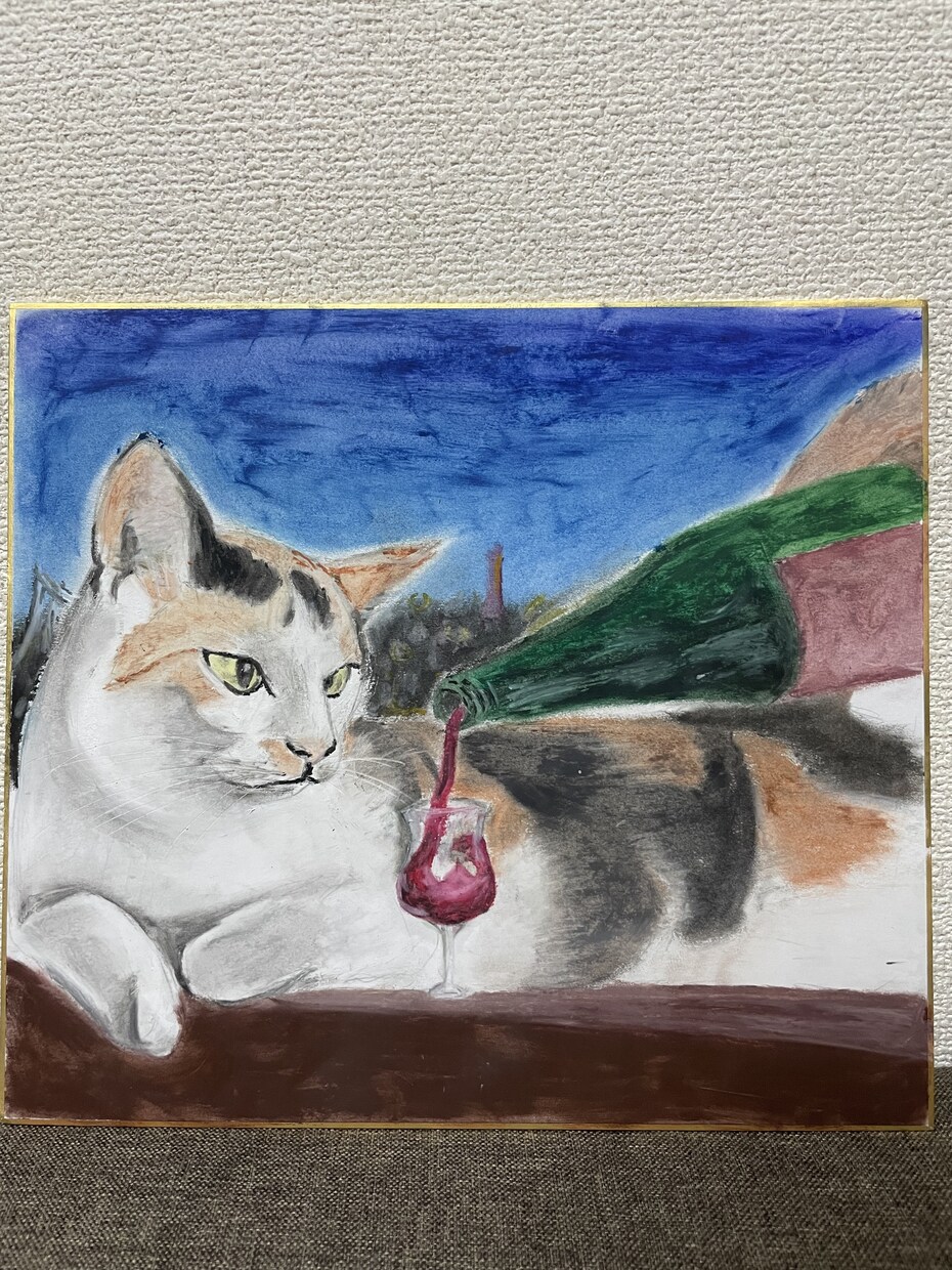 クレパスを使って猫の絵を描かせていただきます クレパスにしか出せない温かな絵でペットの絵を残してみませんか イメージ6