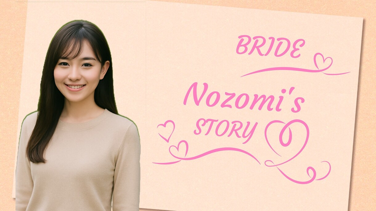 丸投げOK！結婚式のプロフィール動画を作ります 画像とコメントのみでお二人だけの動画を作成できます！ イメージ5
