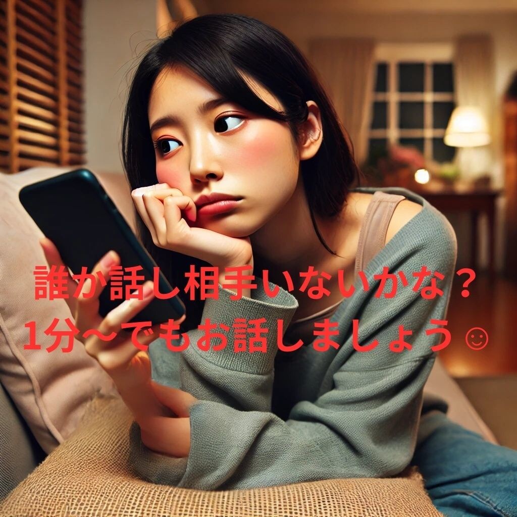 1分からOK！誰かと話したい。お話相手になります 1分からでも！ふと話したくなる事ありませんか？ イメージ1
