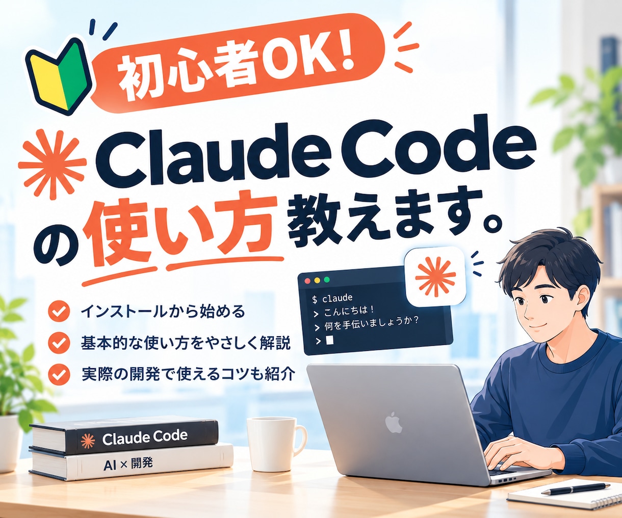 初心者OK！Claude Codeの使い方教えます プログラミング未経験OK！AIに指示するだけで作業効率化 イメージ1