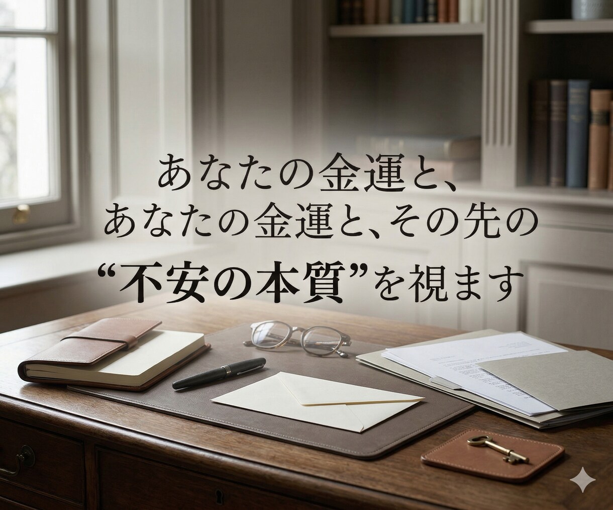 お金とこの先の人生の不安を本質から読み解きます 【デビュー価格】金運のその先、人生の不安と流れを整える鑑定 イメージ1