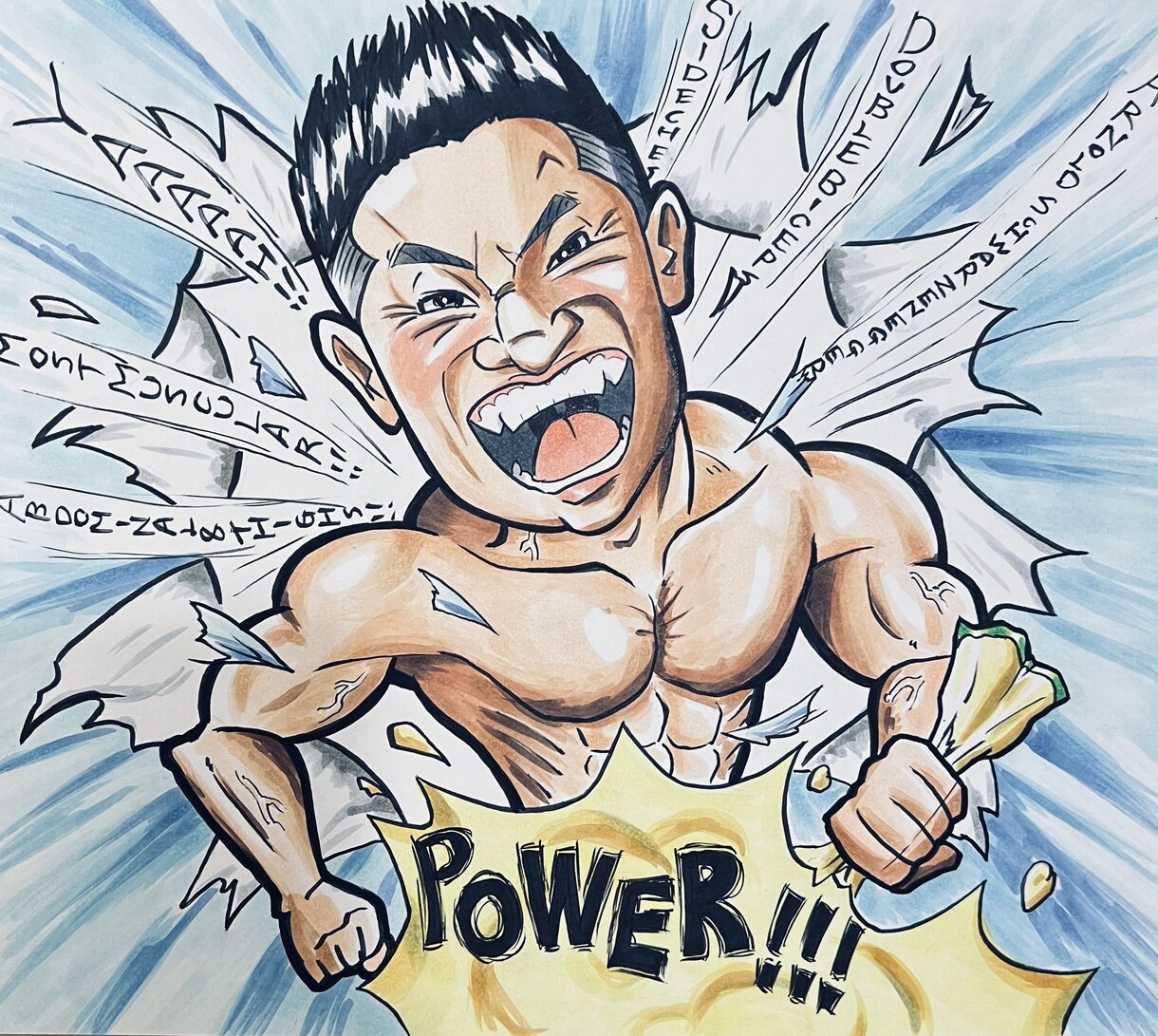 構図に拘った個性ある似顔絵描きます 世界に一つしかない似顔絵お描きします！！ イメージ4