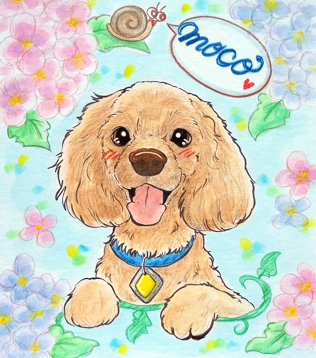 プロが制作☆可愛いペットの似顔絵をお描きします 世界で1枚の手描き似顔絵！自宅用、プレゼント用に！《送料込》 イメージ4