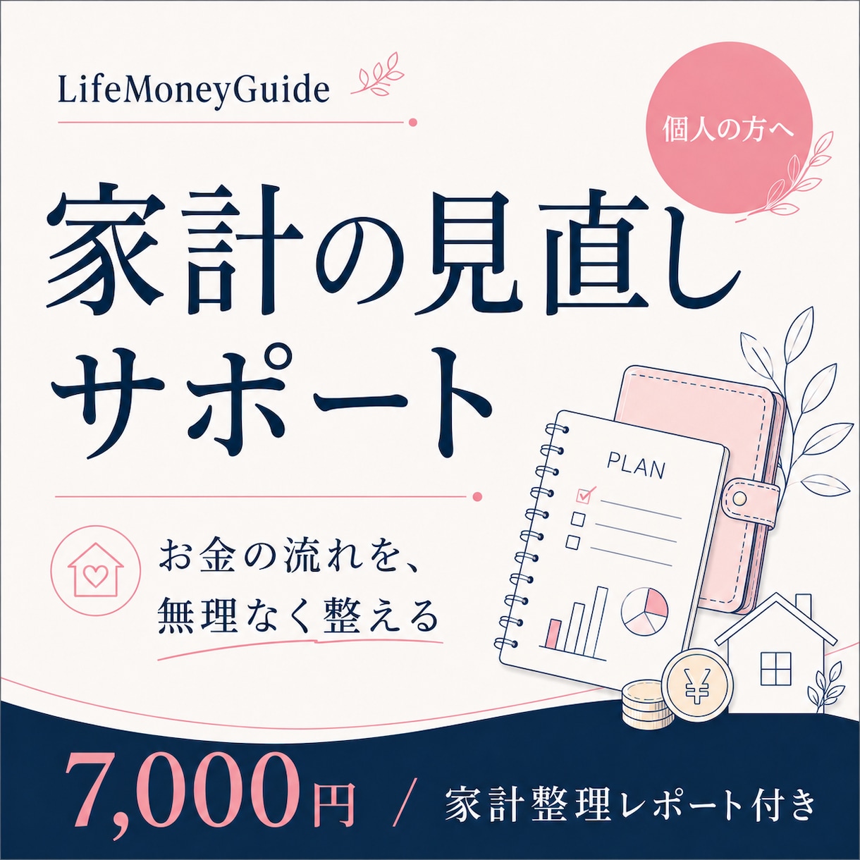 家計の現状整理と見直しレポートを作成します 7,000円、PDFレポート1点でお届けします イメージ1