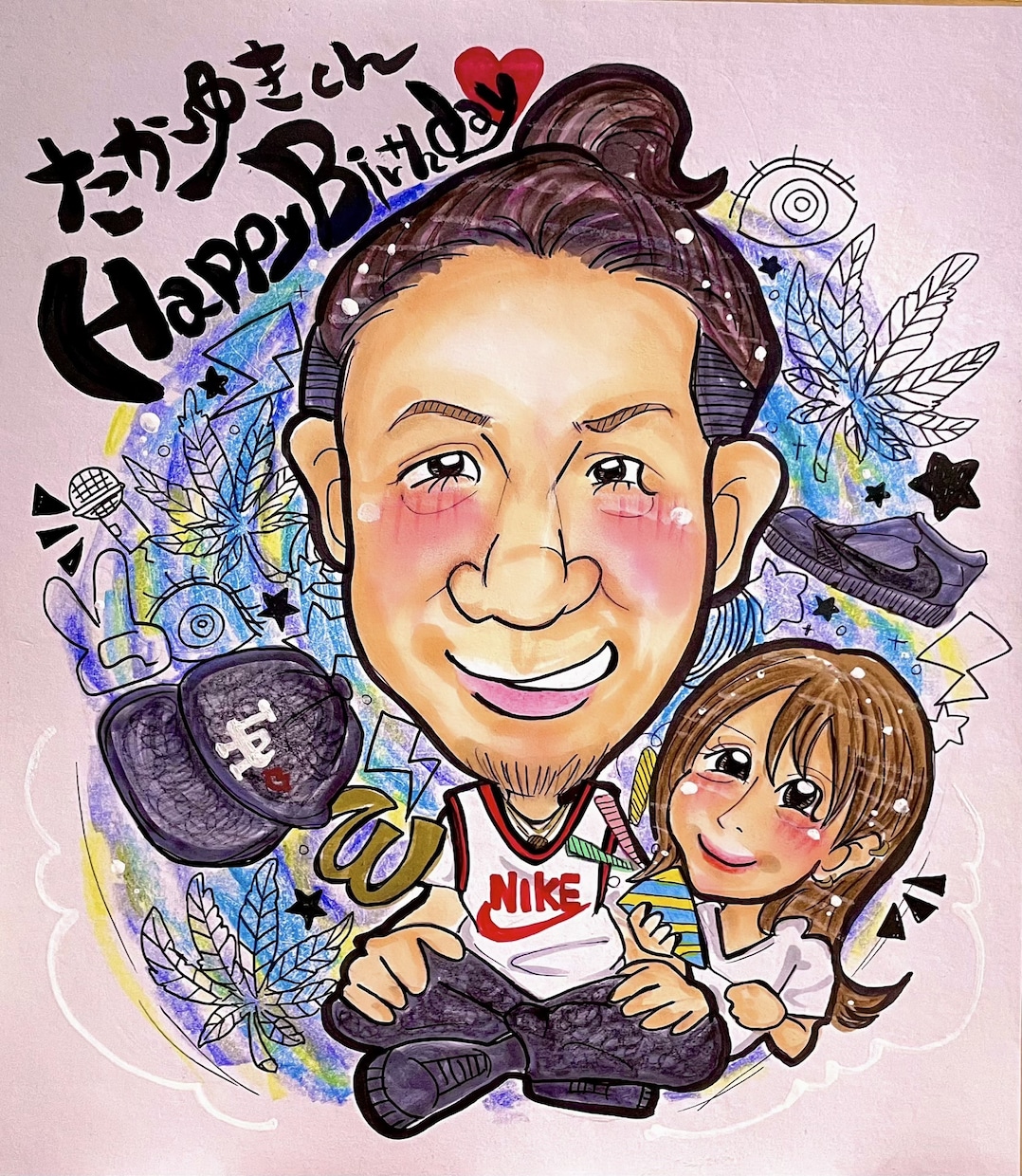 皆様が笑顔になれる。そんな似顔絵を作成致します 家族やプレゼントに素敵な笑顔の似顔絵はいかがでしょうか✩.) イメージ6