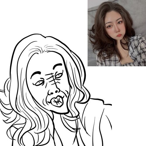 修正無し、おもしろ似顔絵描きますます お写真を元に似顔絵イラストをお描きします！ イメージ2