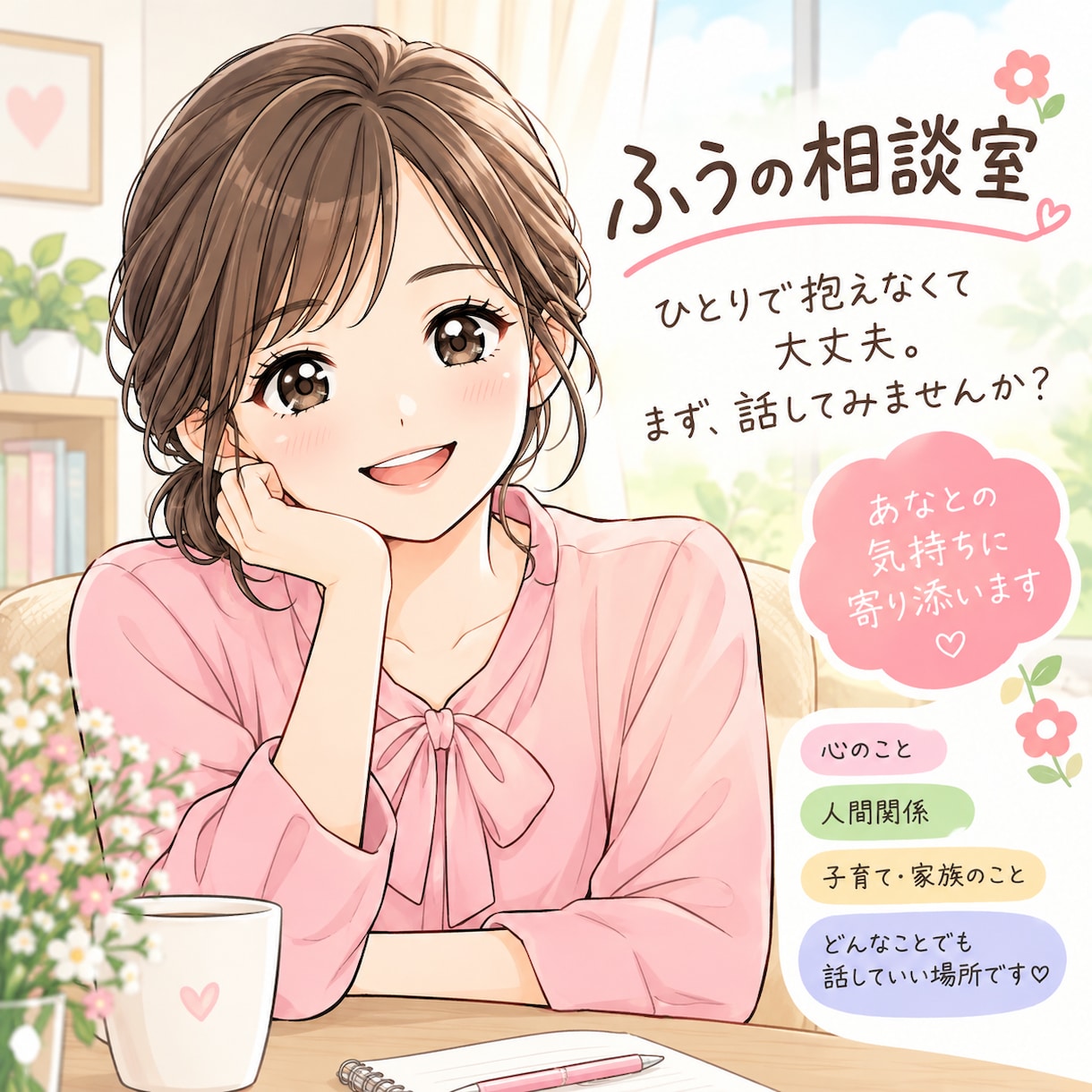 誰にも話せなかった悩み、ゆっくりお聴きします 「話してよかった」と思える時間を。ゆっくりお聴きします。 イメージ1