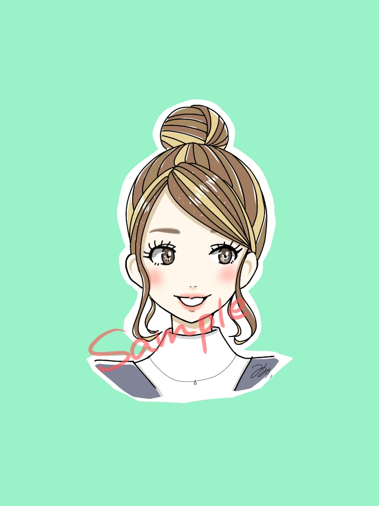 盛り度高めに！イケメン＆美女似顔絵描きます 素顔は出したくないけど雰囲気が伝わる似顔絵アイコン！ イメージ1