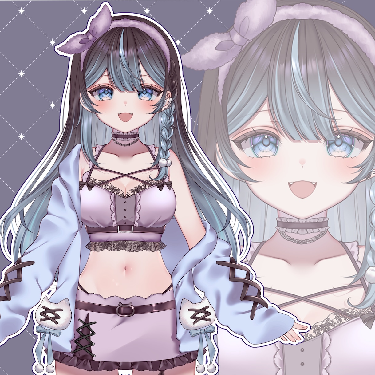 高品質なVtuber用のパーツ分け立ち絵制作します 企業実績あり！かわいいキャラが得意です！ イメージ7