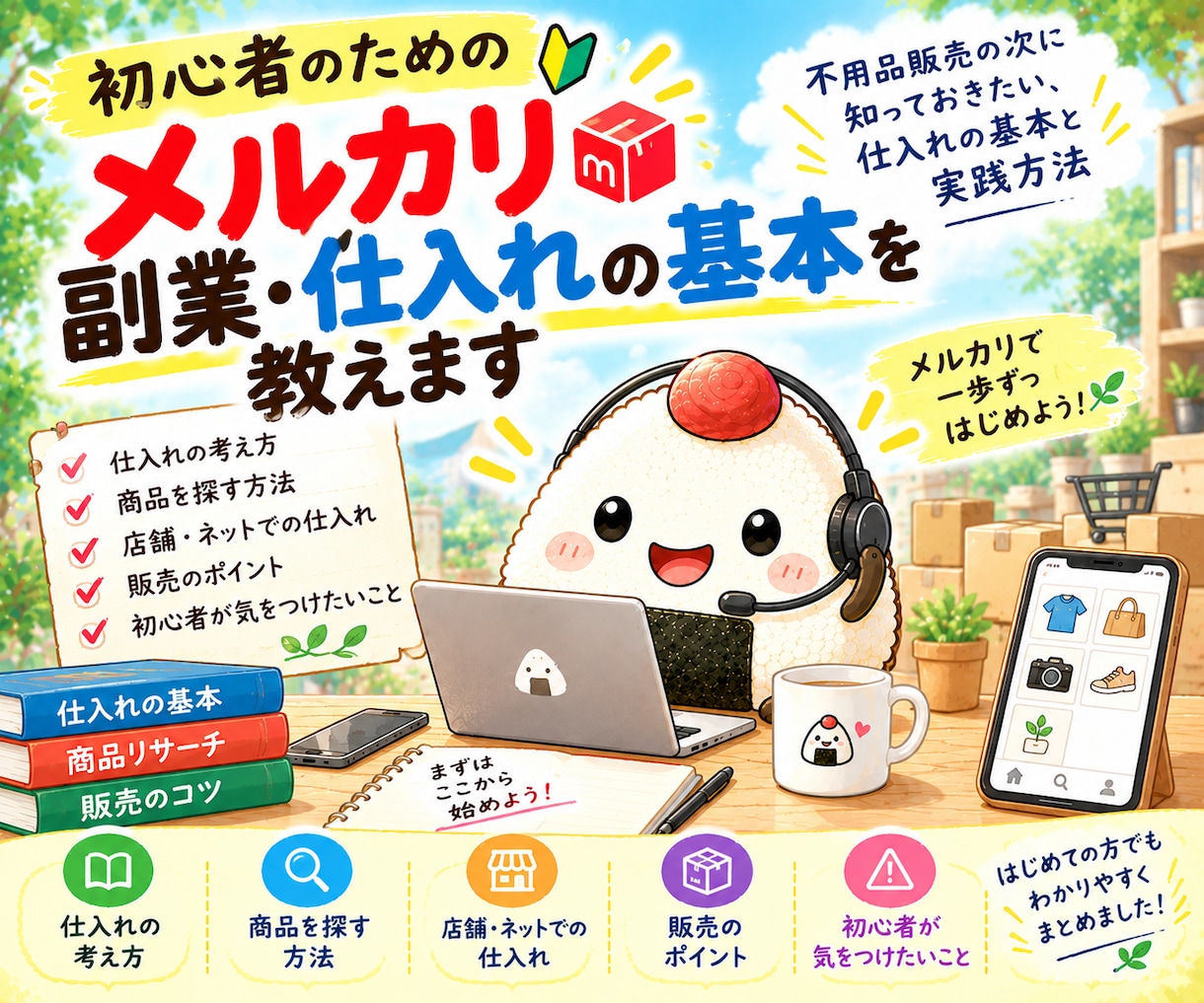初心者のためのメルカリ副業・仕入れの基本を教えます 不用品販売の次に知っておきたい、仕入れの基本と実践方法 イメージ1