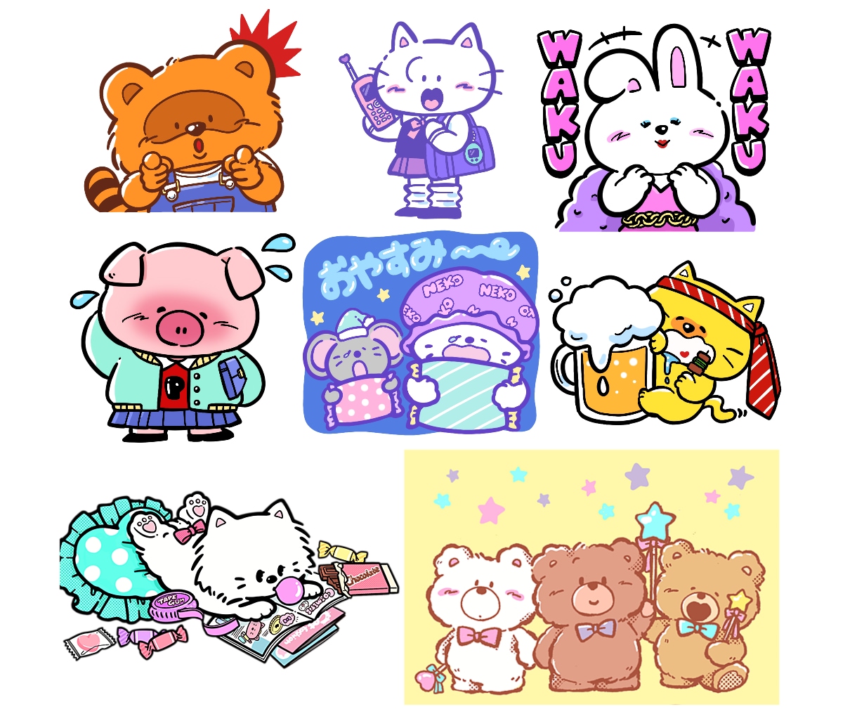 レトロでファンシーな動物キャラクター作成します 懐かしさが新しい！昭和、レトロ、ファンシーがお好きな方に イメージ10