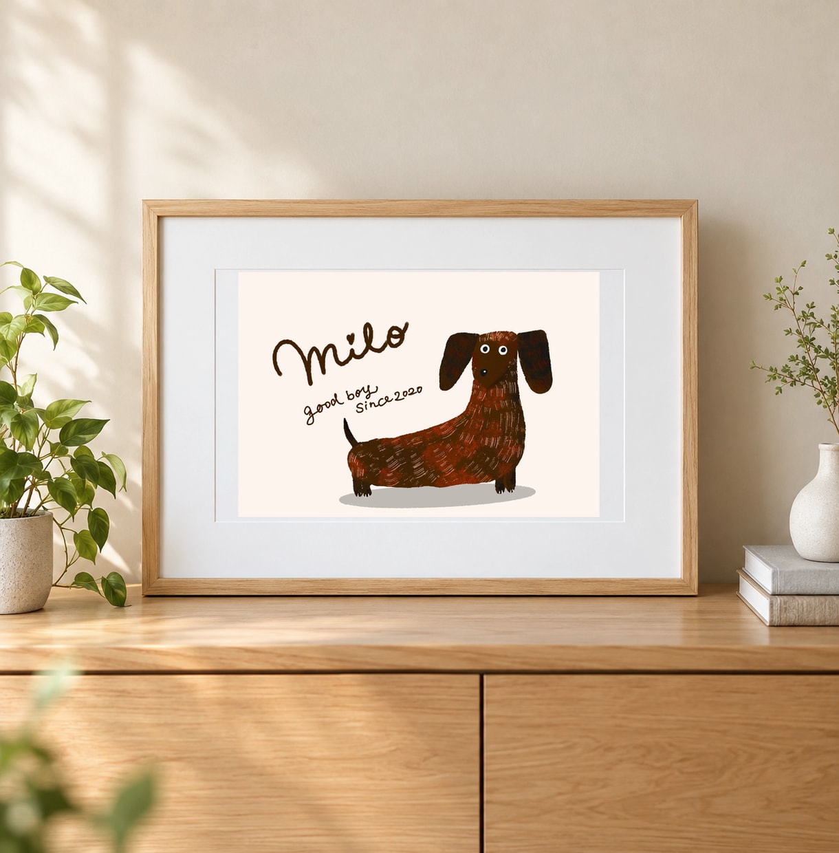 うちの子を絵本のようなイラストで描きます 犬・猫｜特徴をぎゅっとデフォルメ・お名前入り イメージ4