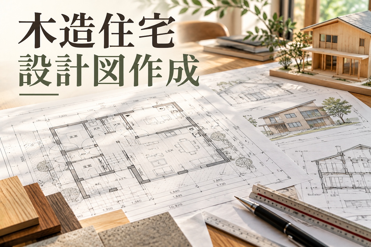 木造住宅の間取り・設計図面・確認申請に対応します 設計の手が足りない時、外注という選択を。 イメージ1