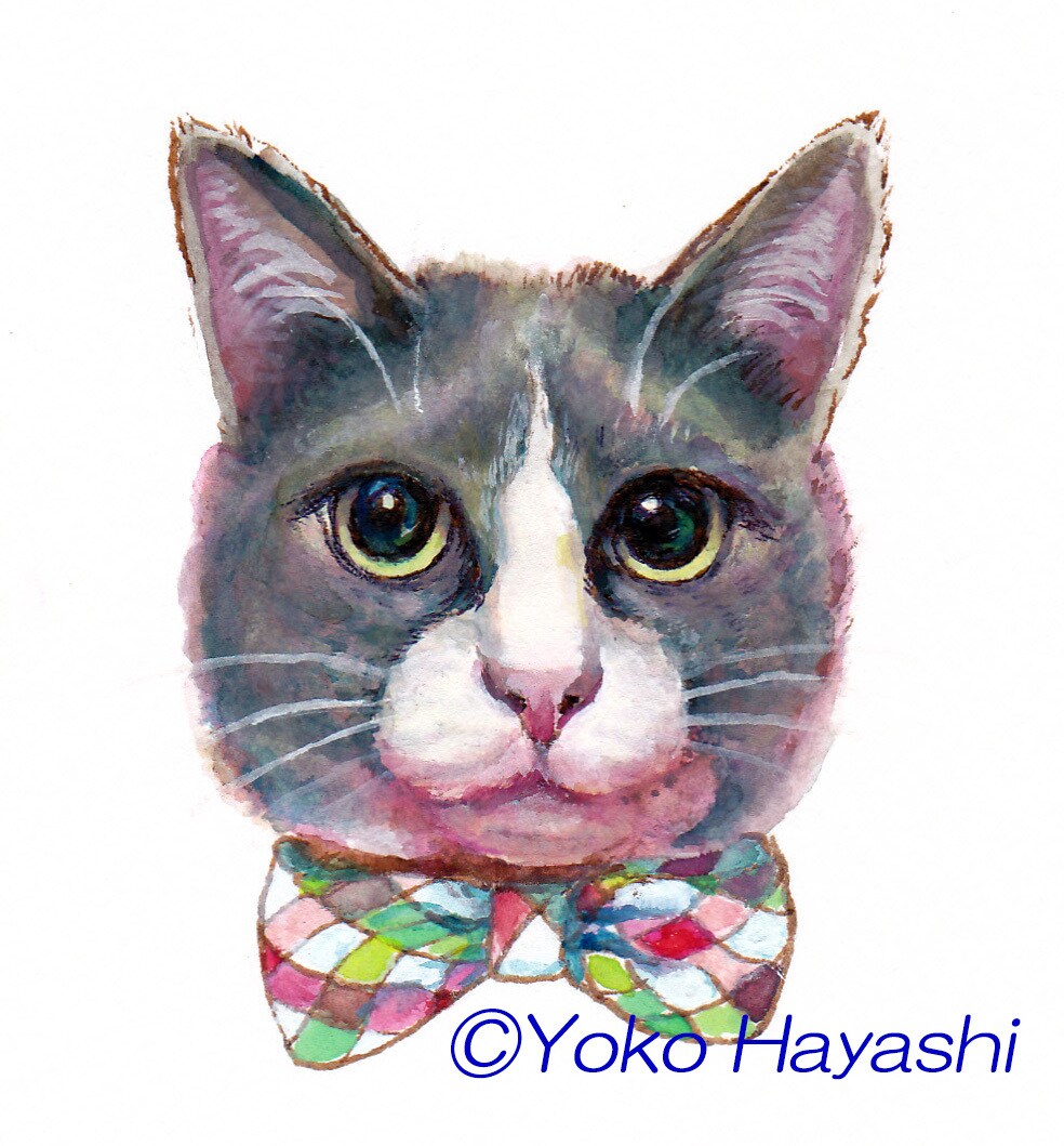 ペットちゃん（動物）の水彩画をお描いたします 水彩絵の具・アクリル絵具・ペンで手描きの1点物の絵画を イメージ2