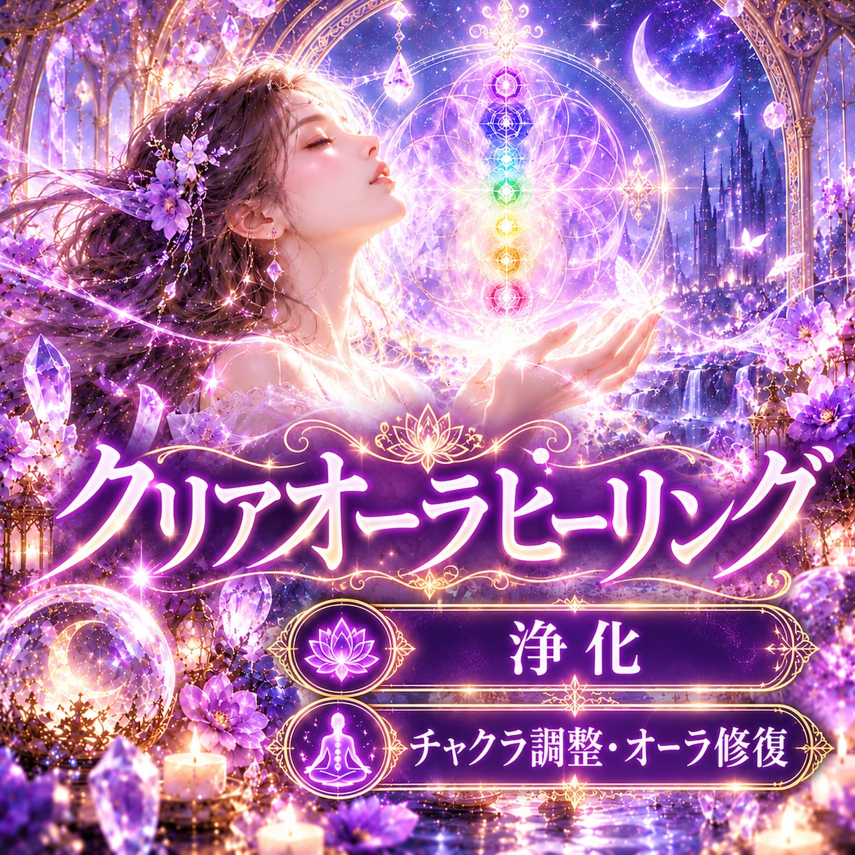 オーラヒーリングでチャクラを調整します 浄化．チャクラ調整．波動修正で解放された自分を取り戻そう イメージ1
