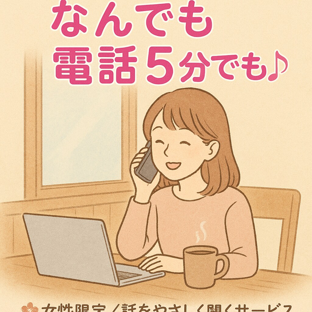 女性限定　あなたの心にやさしく寄り添います 心のモヤモヤをそっと受け止めます イメージ1