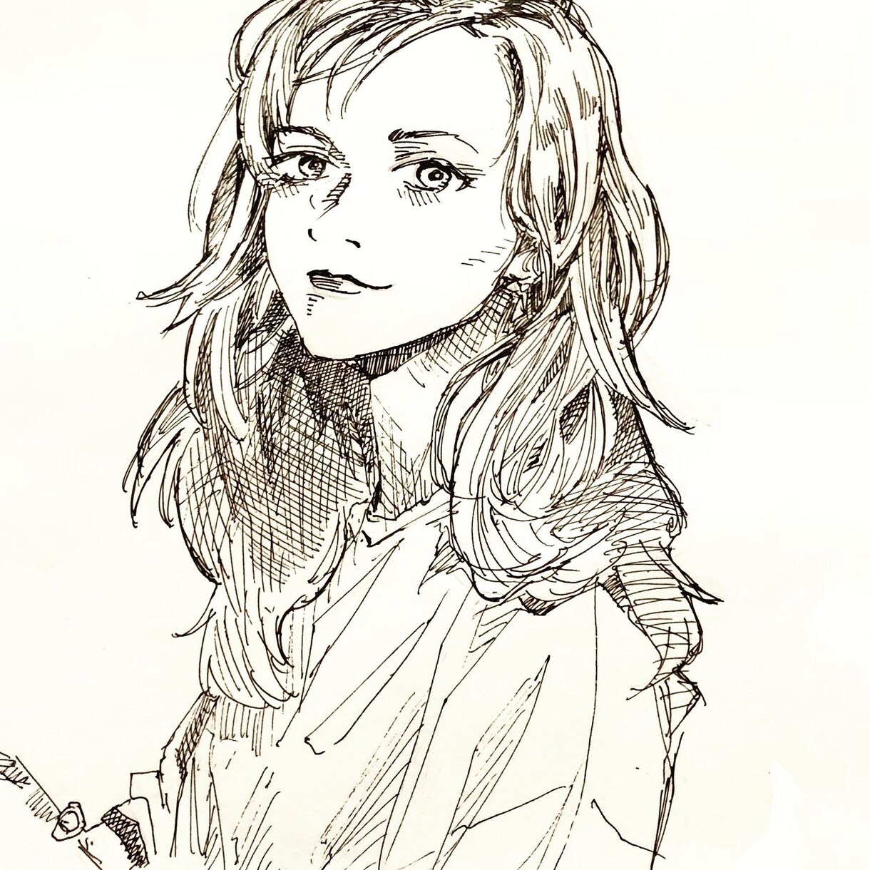 繊細な似顔絵/人物イラスト作成します SNSアイコンなど 白黒繊細なラフタッチで イメージ4